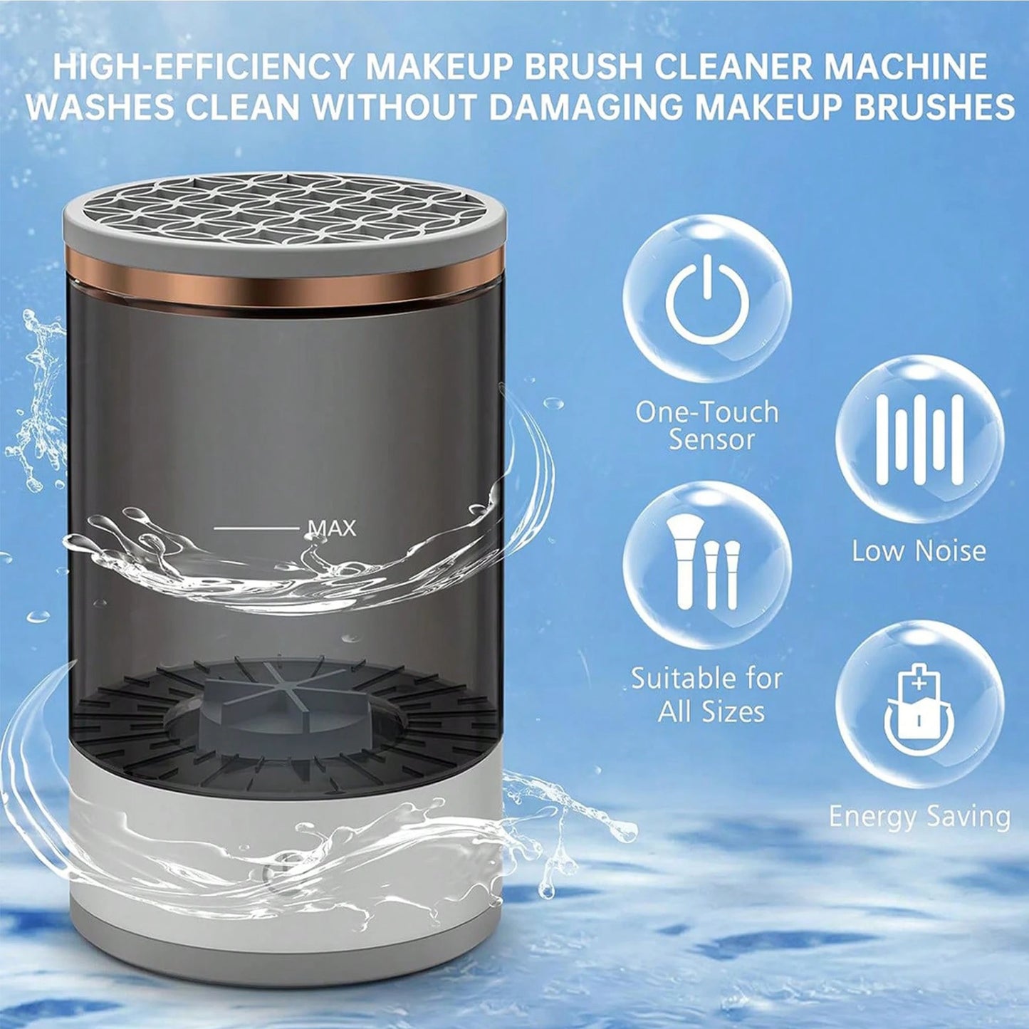 3-in-1 Automatic Makeup Brush Cleaner